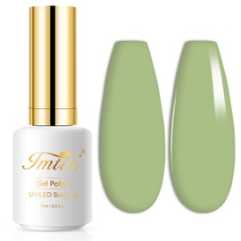 Imtiti Green Gel Nail Polish, Khaki Green Gel Polish, Gift for Women, 0.5 fl oz