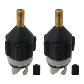 New Version 2 Pcs IInflatable Stand Up Paddleboard Pump Adapter for Inflatable Devices, for Pulp Board, Canoe, Rubber Boat, Inflatable Pool, Floating Row, Inflatable Bed, Black