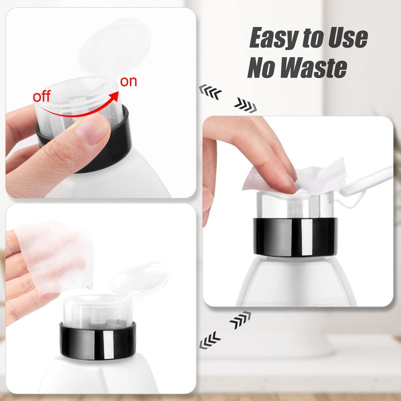 2 Pack 250ml/8.3oz Push Down Pump Dispenser Empty Plastic Lockable