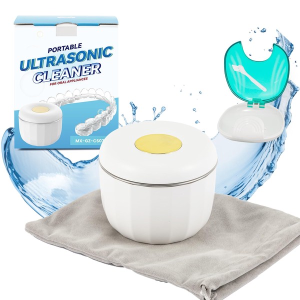Mxmoonant Mxmoonant Mini Ultrasonic Cleaner for Retainer Aligner Mouthguards, Portable