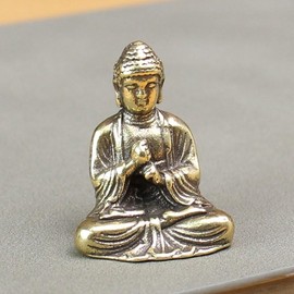 SHIDXIB 3Pcs Mini Pure Brass Sakyamuni Buddha Ornament Add a Touch of Zen to Your Home Decor