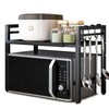 Vautrezon Microwave Oven Rack Expandable Countertop Heavy Duty Microwave Shelf