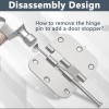 HOSOM 30 Pack Door Hinges 3.5" Satin Nickel Interior Door