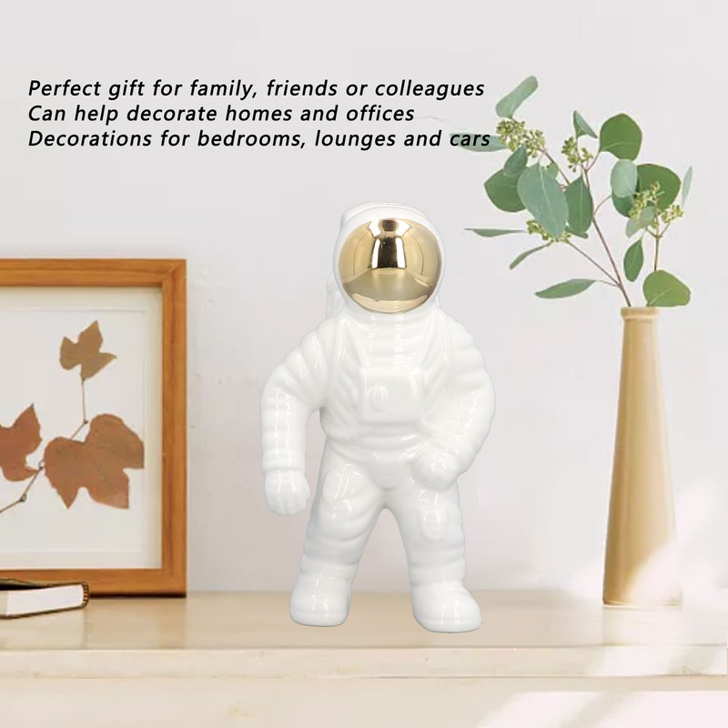 Ceramic Space Man Astronaut Figure Statue Modern Space Man Vase