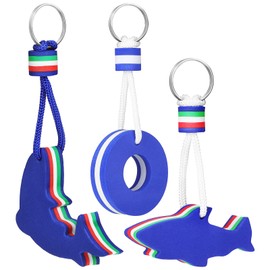 Floating Key Ring, Pack of 3 Floating Boat Keychain, Surf Pendant, Key Chain, Sea Accessories for Boating, Fishing, Sailing, Sports or Key Bags, Marine Boat Fishing Sailing
