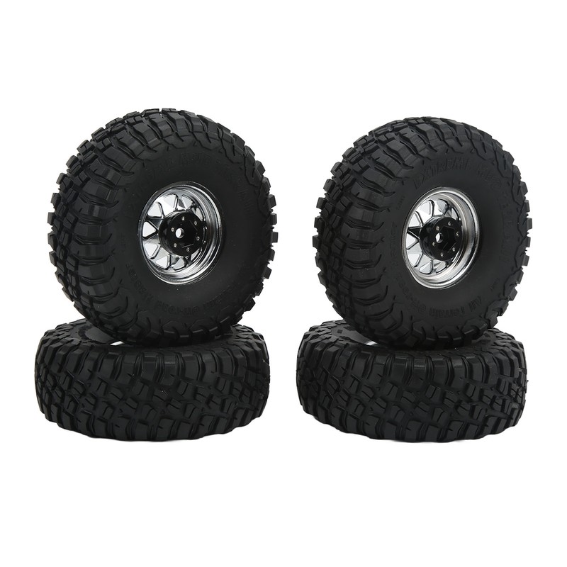 4PCS 1.9in Wheel Tires with 10 Holes Hub Uneven Gravel