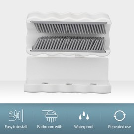 Hair Catcher, Reusable Removable Portable Effective Filtration Shower Wall Hair Collector, Silicone Hair Catcher for Bathroom Bathtub