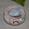 Small Tunisian Marble Ashtray in Blue, Brown and White
