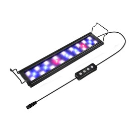 Hygger 9-32 W aquarium LED lighting, aquarium LED lamp with timer, dimmable, LED aquarium light with adjustable bracket for 28 - 48 cm aquarium, fish tank, fish plant (white, blue & red light)