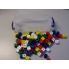 100 plug-in cubes 5 colours (red, yellow, green, blue, white)