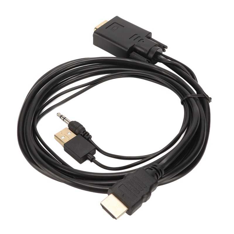 VGA to HD Multimedia Interface Adapter Cable with Power and