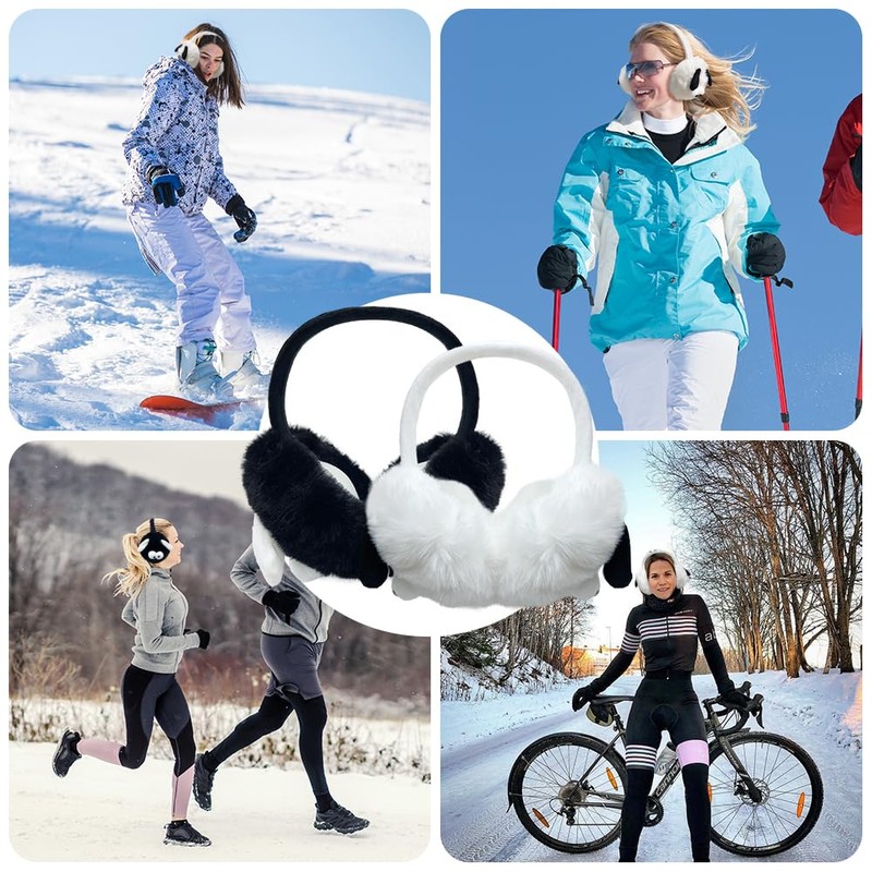 Bseical Ear Warmers Winter Rabbit Earmuffs, Plush Earmuffs for Winter,