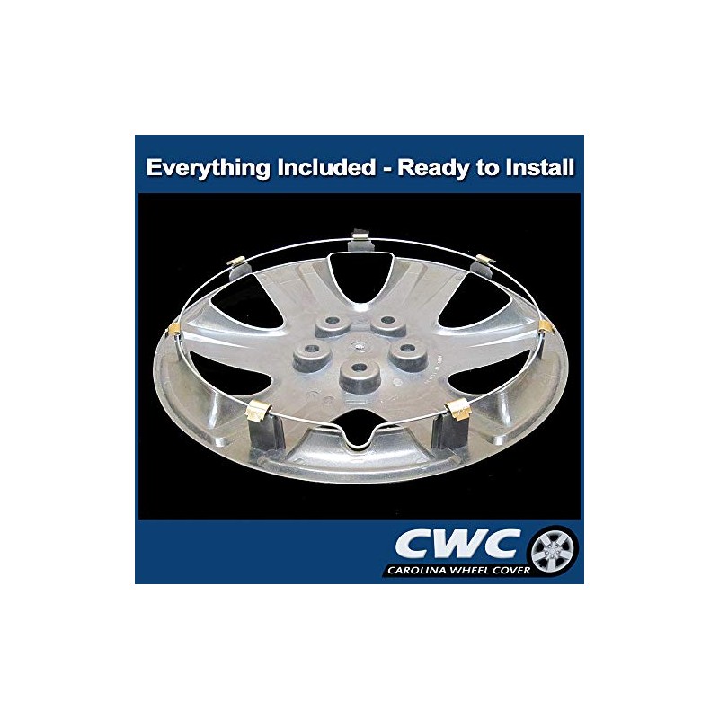 Premium Replica Hubcap Set, Replacement for Toyota Corolla 2005-2008, 15-inch