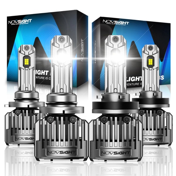 NOVSIGHT 4x 9005 H11 Combo LED Headlights High Low Beam