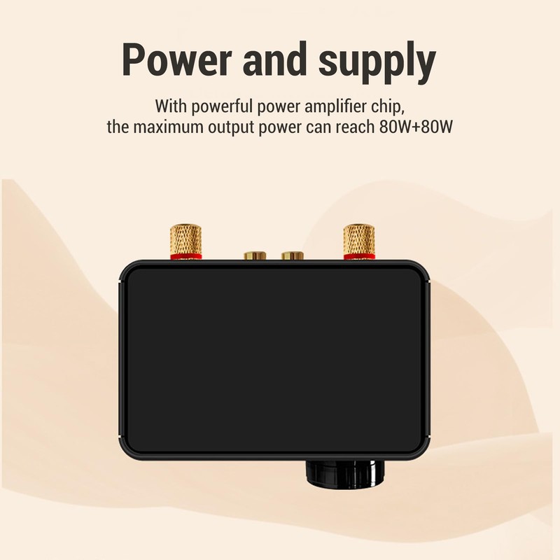 Acogedor Power Amplifier, 80W X 2 Stereo 5.0 Digital Amplifier,