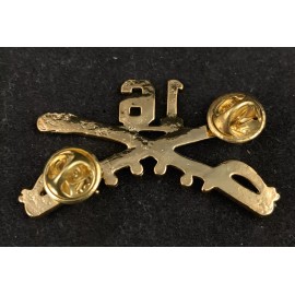 US Army 16th Cavalry Regimental Crossed Sabres, Large 2" Inch Hat Lapel Pin