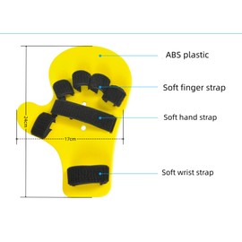 FANBODTA Finger Orthotics, Extended Type Fingerboard Stroke Hand Splint Training Support Fit Finger assisted rehabilitation finger board for Splint Apoplexy Hemiplegia Right Left Men Women Yellow
