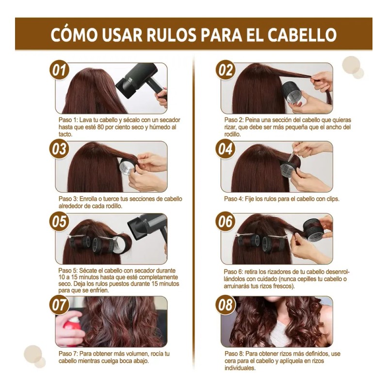 60 Tubos Para Rizar Cabello Abrazadera Plástica Para Cabello