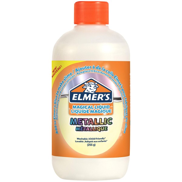 Elmer’s Metallic Slime Activator | Magical Liquid Glue Slime Activator | 255 g Bottle | Great for Making Slime