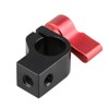 CAMVATE 15mm Single Rod Clamp with two 1/4"-20 Screw hole