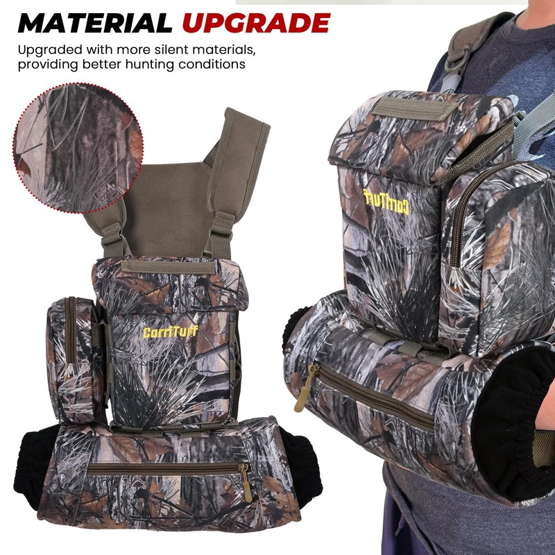 CarriTurf Binoculars Harness with Rangefinder Pouch (PRO-Silent&Waterproof)