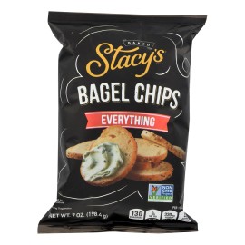 UD_Stacy's Case 12 Pita Chips Bagel Chips-7 Oz Baked Fried Hard Soft Grains Snacks Salty Sweet Tasty Corn Dried Product Bag