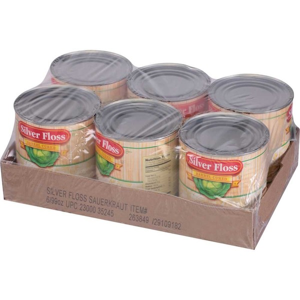 Silver Floss Shredded Sauerkraut - no.10 can, 6 cans per case