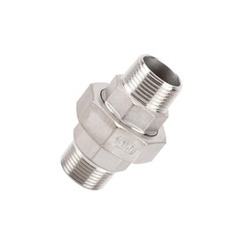 Cast Pipe Fittings Union, DN25 Stainless Steel 1 Inch Male Thread x 1 Inch Male Thread Pipe Fitting Connection Adapter for Home/Industry/DIY Projects