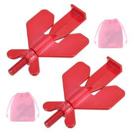 PATIKIL Portable Security Door Lock 3.15x1.97inch, 2 Pack Adjustable Hotel Door Lock Devices with Storage Bag for Enhanced Safety Travel Hotel Home, Rose Gold