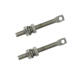 Automatic Gate Opener Tie Rod Chain Connection Hardware,Sliding Gate Roller Chain Bolt Tensioner Compatible with ANSI #40#41#428 (Flat, Standard)