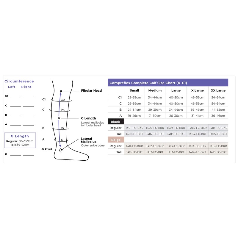 Compreflex Complete Calf Beige Small (1401)