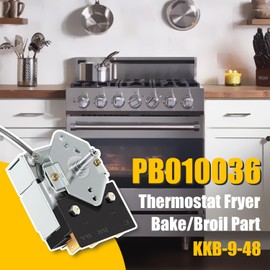 PB010036 Thermostat Bake/Broil Part, Replace for Viking Thermostat Fryer Bake Broil Part KKB-9-48, fit for Awoco, Viking Range Stove Oven (Max Temp 606℉, 22A 120-250 VAC)