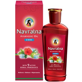Navratna Ayurvedic cool hair oil with 9 herbal ingredients, 300ml