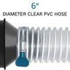 Heavy PVC Dust Collection Hose 6" x 10', Puncture Resistant