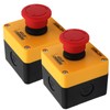 KEYMOO 2-Packs Emergency Stop Push Button Switch,10A 660V with Waterproof