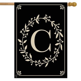 Briarwood Lane Classic Monogram Letter C House Flag Double-Sided House Flag