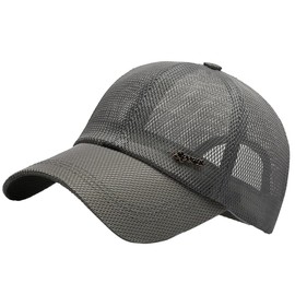 One Limitation CP459 Running Hat, Lightweight, Mesh Cap, Simple, Sports, Women's, Men's,, gray (dark gray)