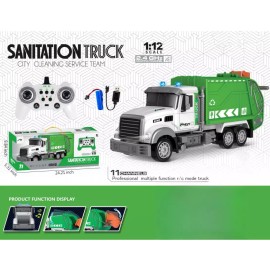 HJL Remote Control Garbage Truck with Lights Sounds RC sanitation Vehicle Toys Gifts
