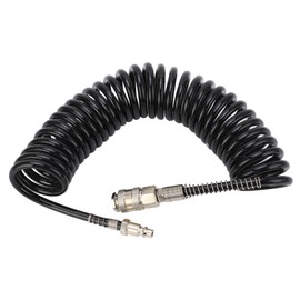 Recoil Air Hose Pressure Resistant Durable Flexible Lightweight Coiled Air Hose for Car Motorcycle 6m/19.7ft