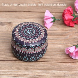 Tea Storage Organizer Tea Containers for Tea Bags Tea Tins for Tea Bags Retro Portable Tinplate Tea Tins Dry Storage Tinplate Caddy Box (E)