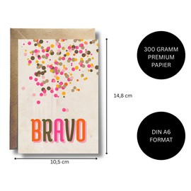 WBdesignz Greeting Card with Envelope - Neon Print Graphic Design Greeting Cards Pinkish (Bravo)