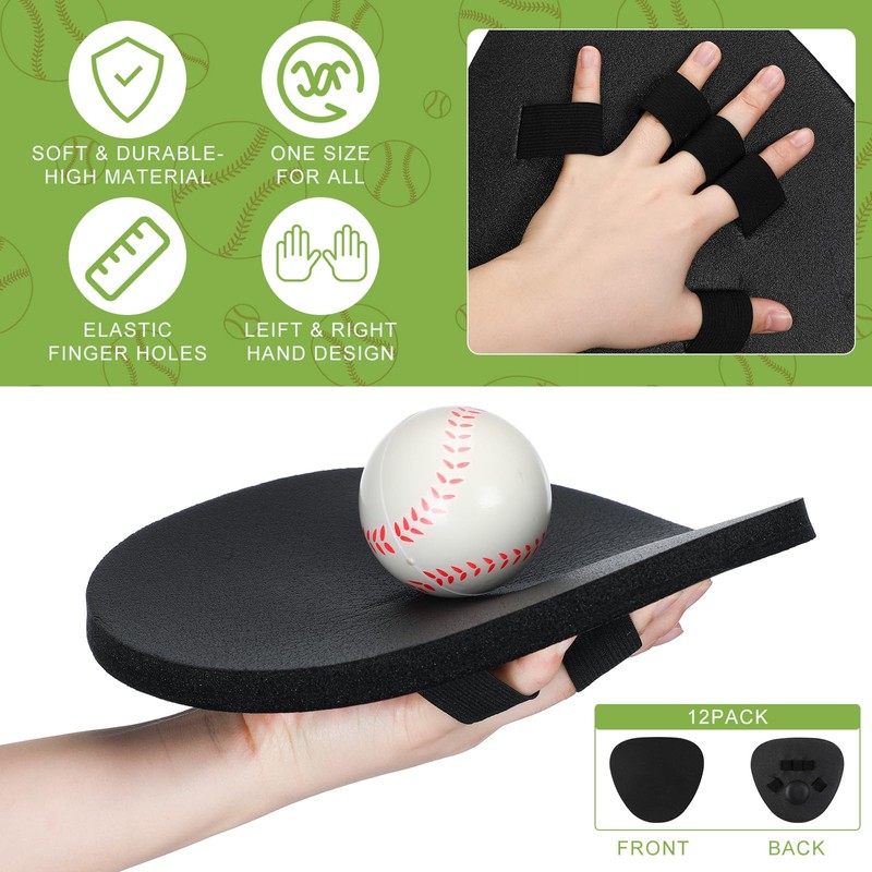 Leyndo 12 Pcs Baseball Training Glove Foam Fielding Trainer Infield