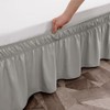 Toodou Gray Bed Skirt for Queen Size Bed, 16 Inch
