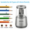JARLINK Electric Pencil Sharpener, Heavy-Duty Helical Blade to Fast Sharpen,