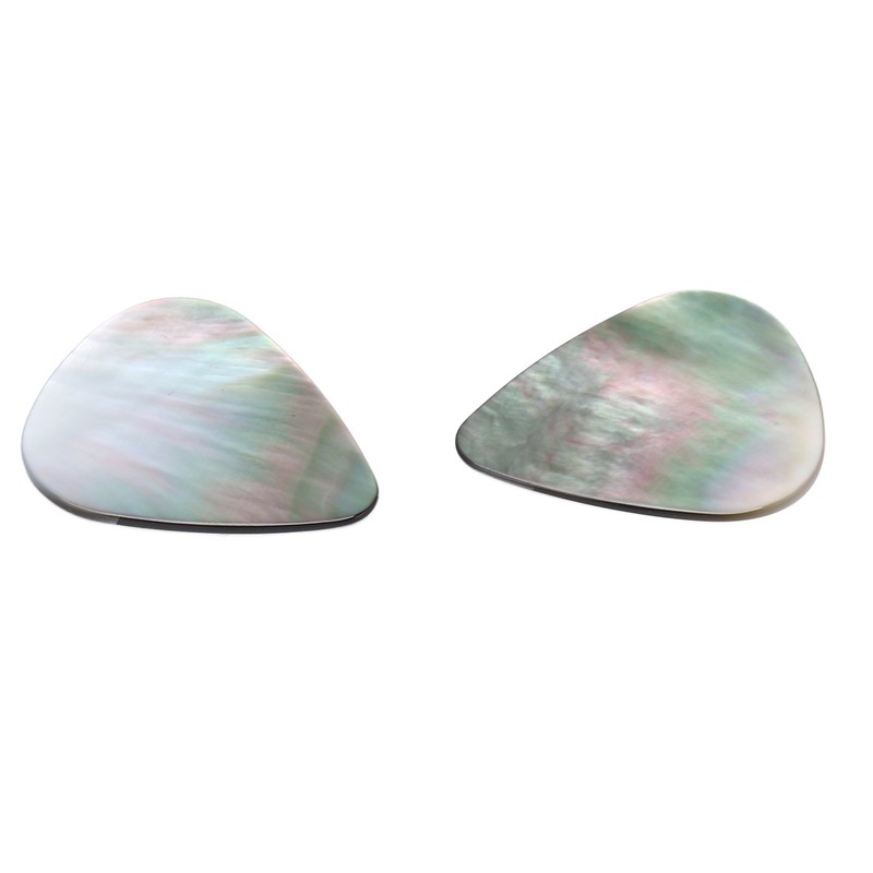 2PCS Set Guitar Picks Shell Teardrop Shaped Acoustic Guitar Picks