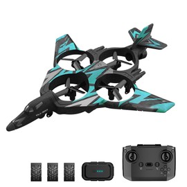 Remote Control Plane, 2.4Ghz Remote Control Foam Airplanes for Kids Boys Stunt Spray Drone with Gravity Sensing, LED Lights, 3 Battery