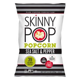 SkinnyPop Skinny Pop Popcorn Black Pepper Sea Salt 4.4 oz (Pack Of 12)