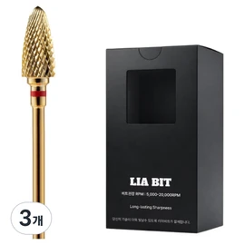 BESSIE Leahbit Gold Magnum Nail Bit M, 3 pieces, gold / BESSIE 리아비트 골드매그넘 네일비트 M, 3개, 골드