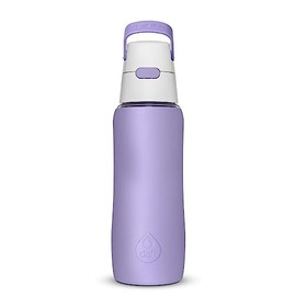 DAFI Water Bottle with Filter Solid 0.7 L Purple - Water Bottle with Water Filter, BPA-Free, Sports Bottle with Filtered Water for Travel, Filter Bottle Outdoor + Activated Carbon Filter Straw