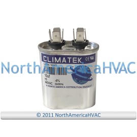 Fits Climatek Climatek Motor Run Capacitor 10 uF MFD 440 Volt Oval Fits Trane CPT00140